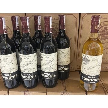 1 fles Vina Tondonia Reserva blanco 2012 + 11 flessen Vina Tondonia Reserva tinto  2011 - totaal 12 flessen